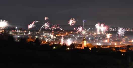 Feuerwerk über Königsberg