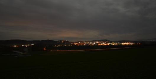 Blick auf Königsberg bei Nacht