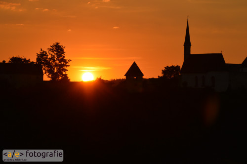 Sonnenuntergang in Burghausen
